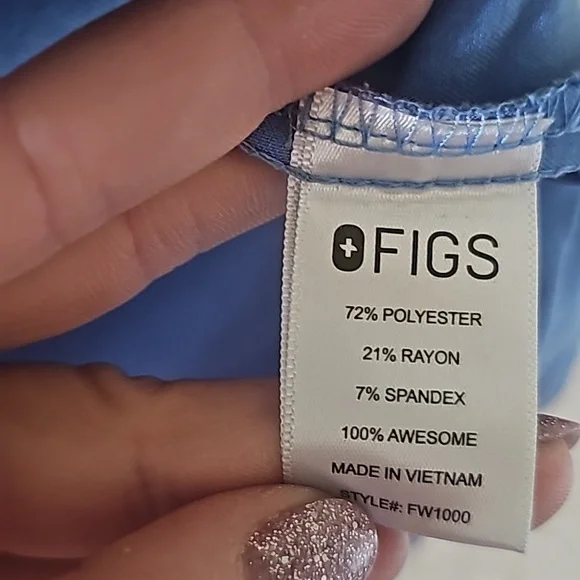 Figs xxs light blue scrub top - Picture 4 of 4